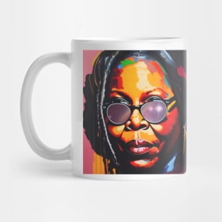 Colourful potrait of Goldberg Mug